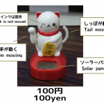 100円ショップのソーラー招き猫