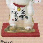 彩絵金運大満足招き猫（貯金箱）