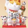 彩絵招福大開運招き猫（特大11.5号）（貯金箱）