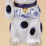 染錦福尽し招き猫（右手上げ・7号）
