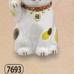 陶彩福鈴招き猫（右手上げ）