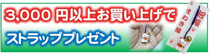 3000円以上お買い上げでストラップサービス